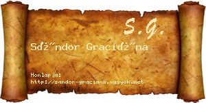 Sándor Graciána névjegykártya
