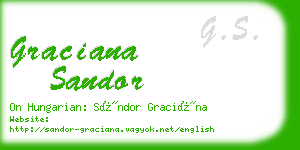 graciana sandor business card